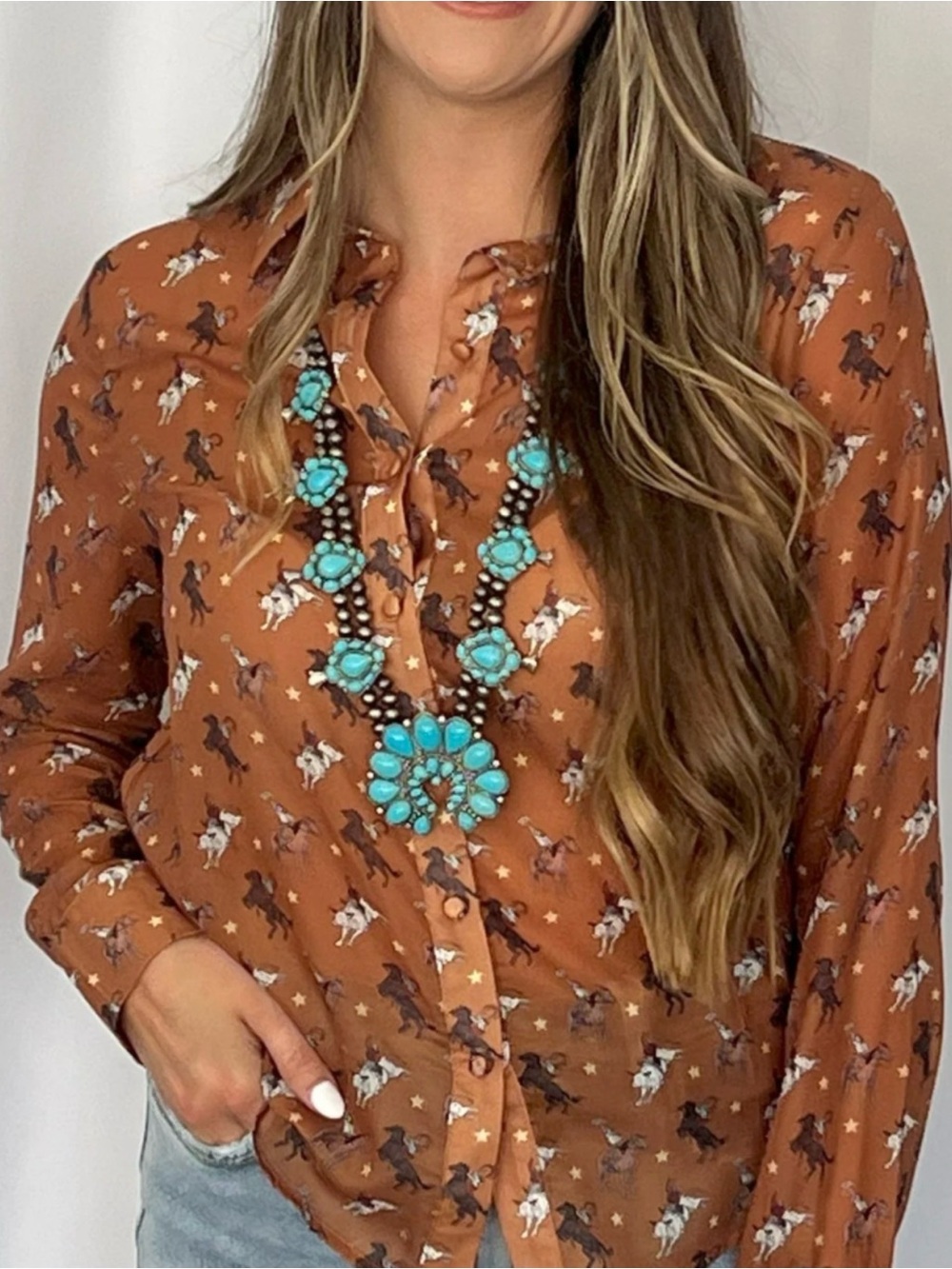 Stoned Immaculate Western Blouse L